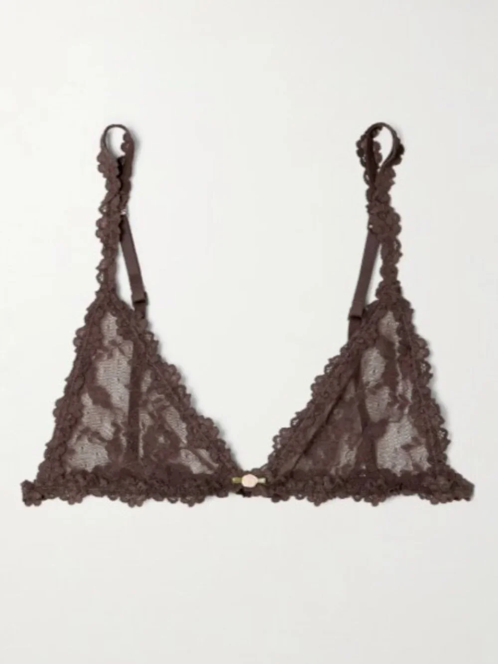 🤎 SKIMS Stretch Lace Triangle Bralette | NWT | Espresso | XS ✨ - Picture 3 of 7